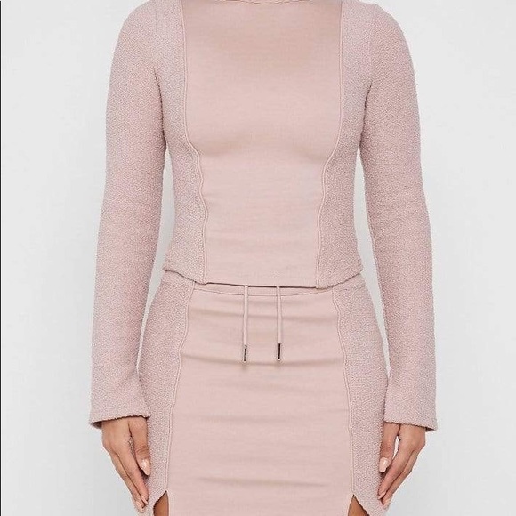 Manière de Voir Towelling Panel Mini Skirt - Pale Pink - UK 8 - Picture 3 of 5